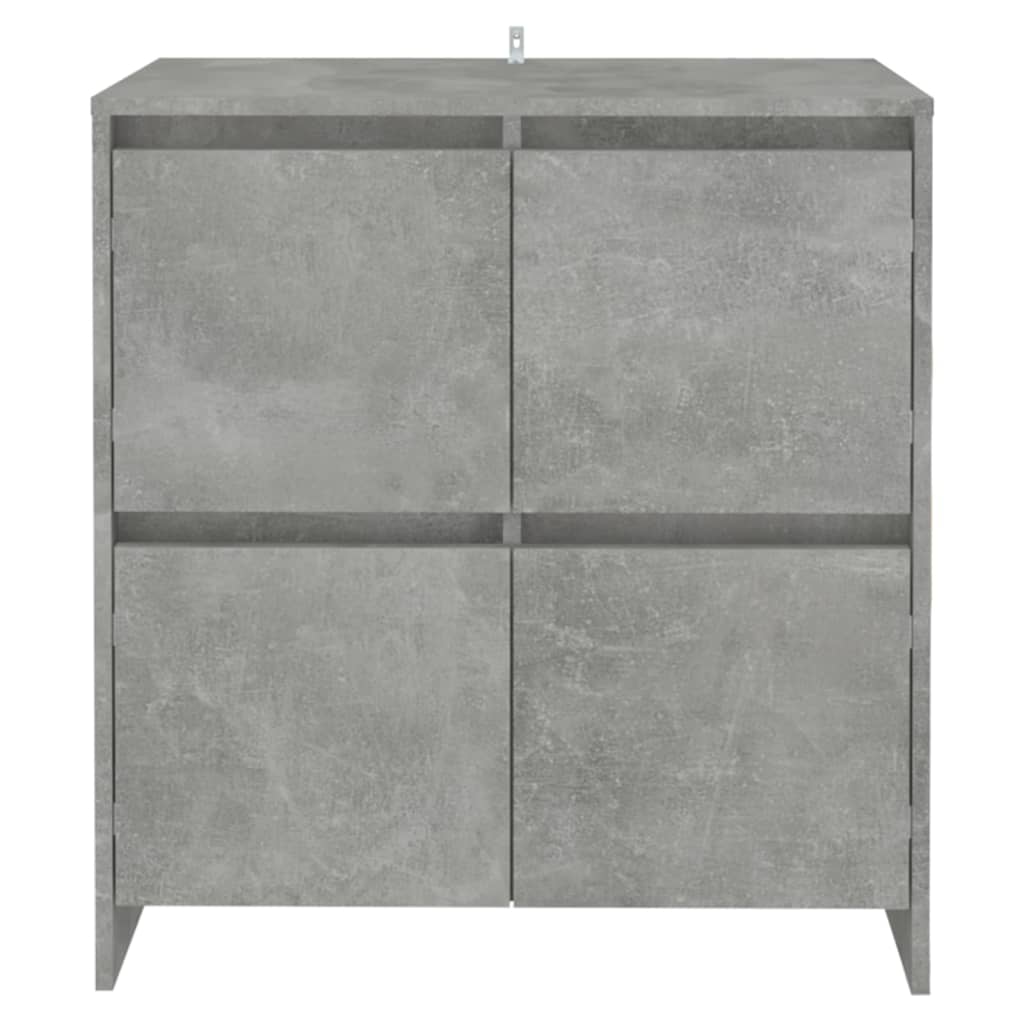 vidaXL Sideboards 2 pcs Concrete Grey 70x41x75 cm Engineered Wood