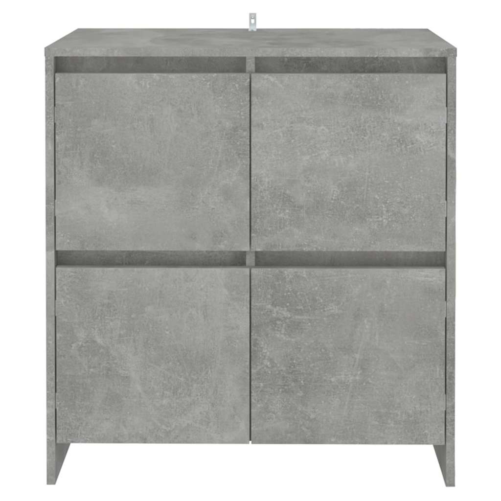 vidaXL Sideboards 2 pcs Concrete Grey 70x41x75 cm Engineered Wood