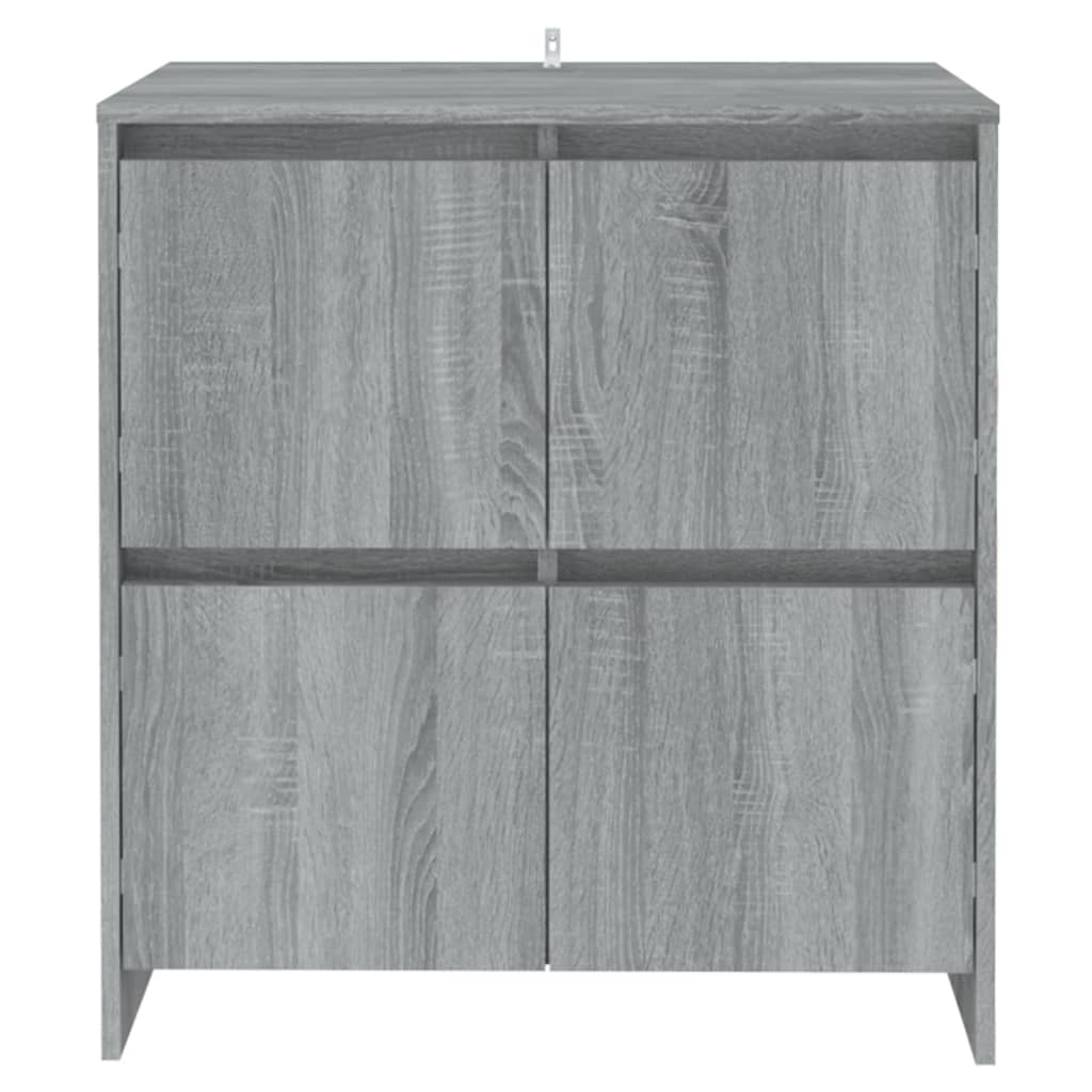 vidaXL Sideboards 2 pcs Grey Sonoma 70x41x75 cm Engineered Wood