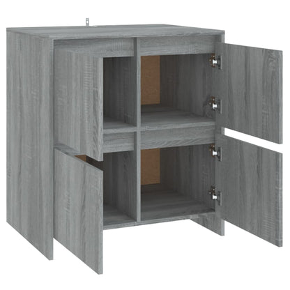 vidaXL Sideboards 2 pcs Grey Sonoma 70x41x75 cm Engineered Wood