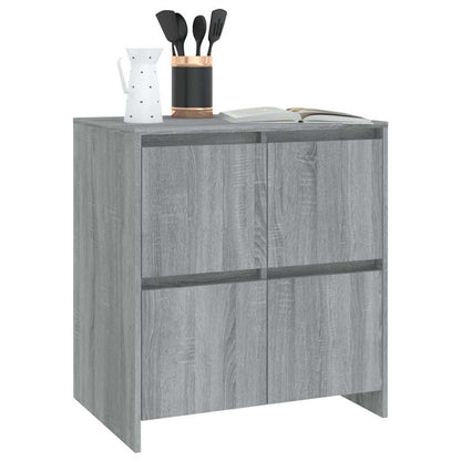 vidaXL Sideboards 2 pcs Grey Sonoma 70x41x75 cm Engineered Wood