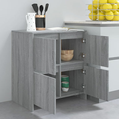 vidaXL Sideboards 2 pcs Grey Sonoma 70x41x75 cm Engineered Wood