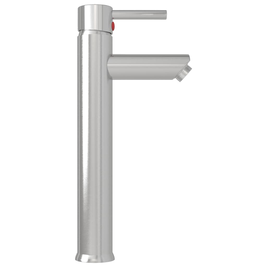 vidaXL Bathroom Sink with Tap and Push Drain Clear Tempered Glass