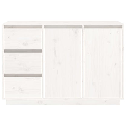 vidaXL Sideboard White 111x34x75 cm Solid Wood Pine