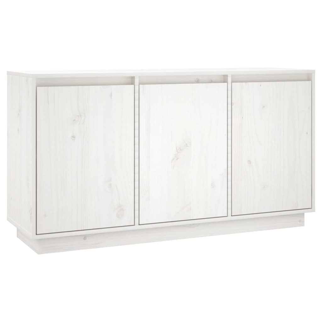 vidaXL Sideboard White 111x34x60 cm Solid Wood Pine