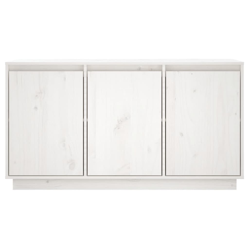 vidaXL Sideboard White 111x34x60 cm Solid Wood Pine