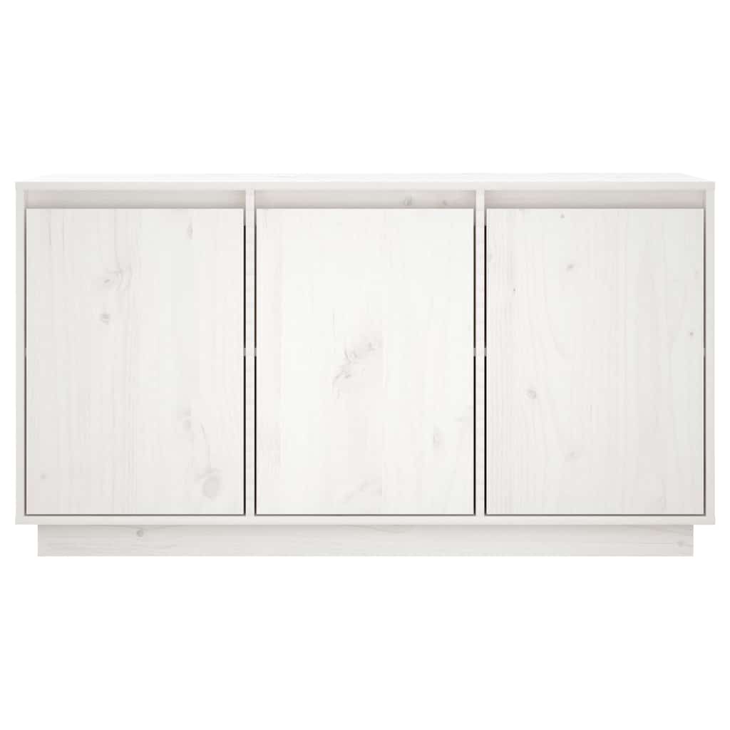 vidaXL Sideboard White 111x34x60 cm Solid Wood Pine