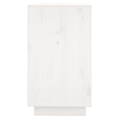 vidaXL Sideboard White 111x34x60 cm Solid Wood Pine