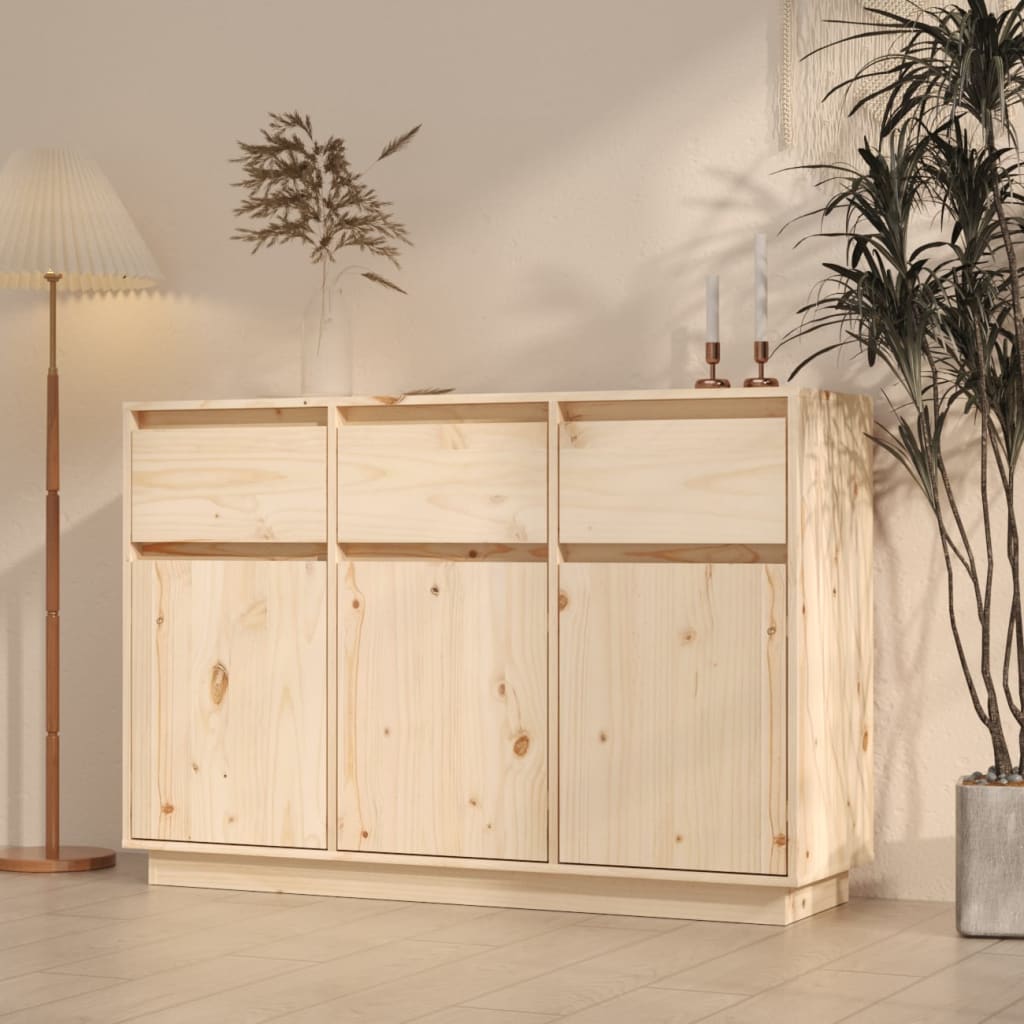 vidaXL Sideboard 111x36x75 cm Solid Wood Pine