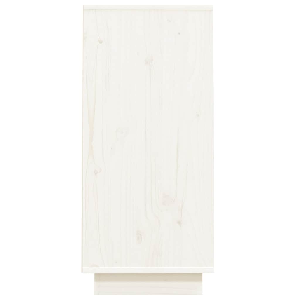 vidaXL Console Cabinet White 60x34x75 cm Solid Wood Pine