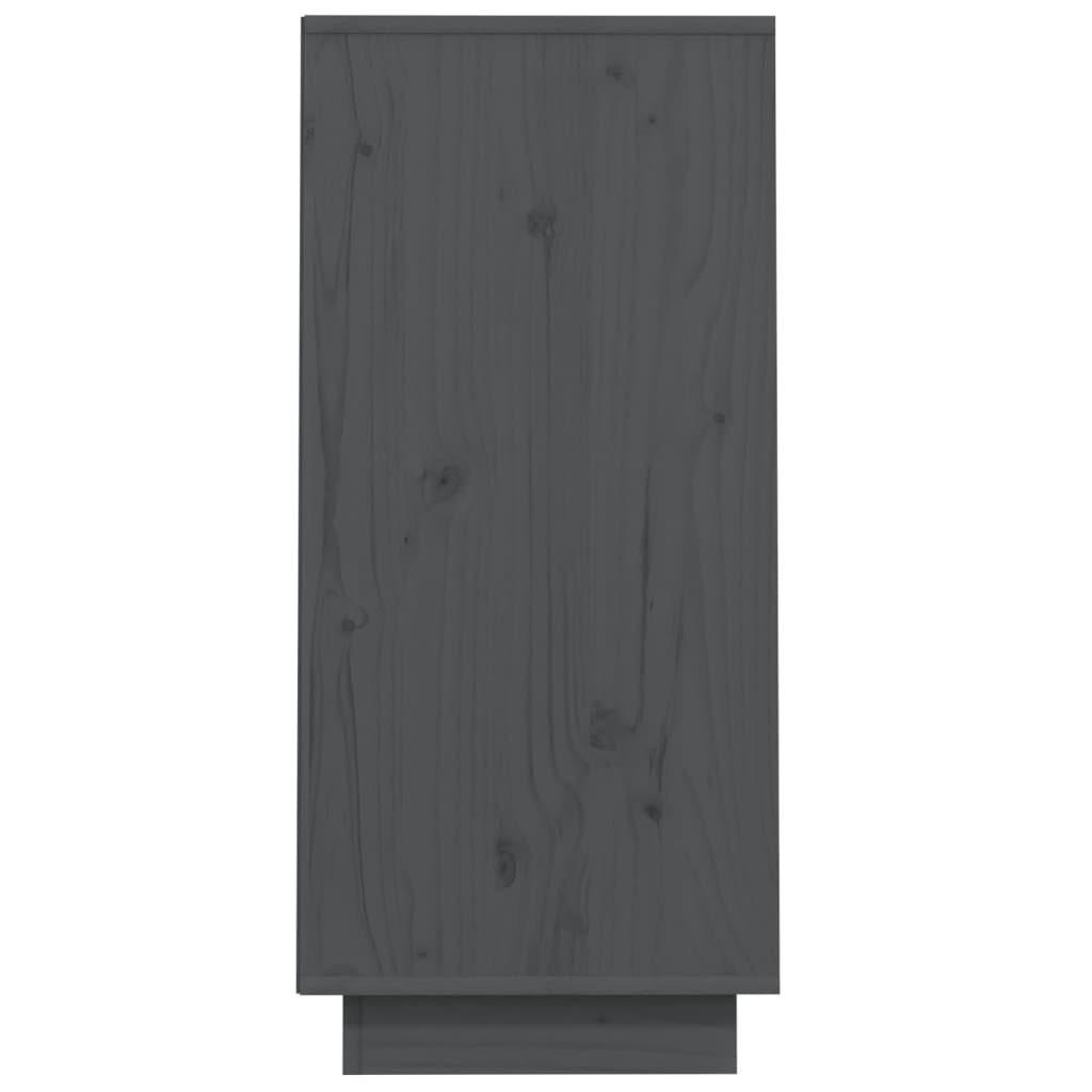 vidaXL Console Cabinet Grey 60x34x75 cm Solid Wood Pine