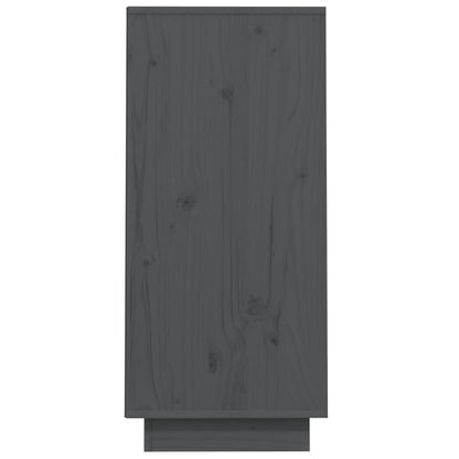 vidaXL Console Cabinet Grey 60x34x75 cm Solid Wood Pine