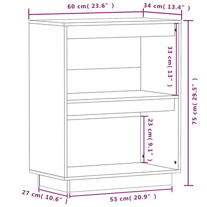 vidaXL Console Cabinet | Black | Solid pine wood | Small | Console Cabinet