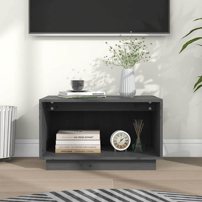 vidaXL TV Cabinet Grey 60x35x35 cm Solid Wood Pine