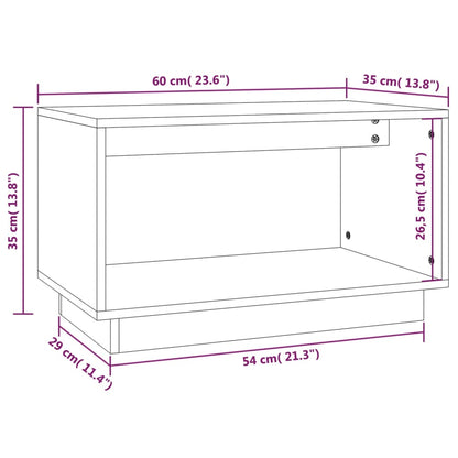 vidaXL TV Cabinet Honey Brown 60x35x35 cm Solid Wood Pine