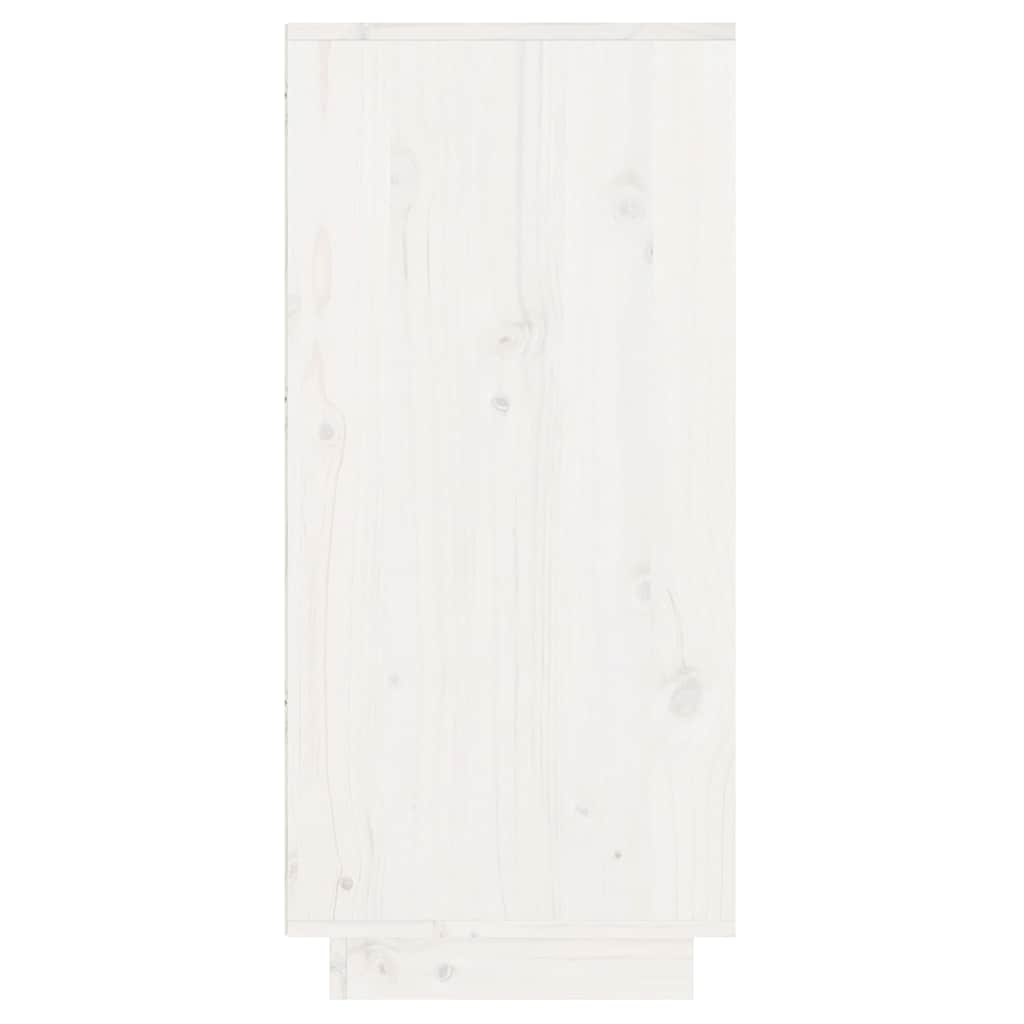 vidaXL Console Cabinet White 60x34x75 cm Solid Wood Pine