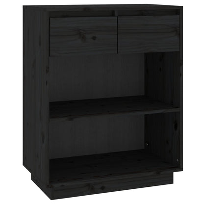 vidaXL Console Cabinet | Black | Solid Pine Wood | Medium | Console Cabinet
