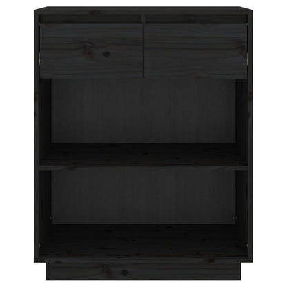 vidaXL Console Cabinet | Black | Solid Pine Wood | Medium | Console Cabinet