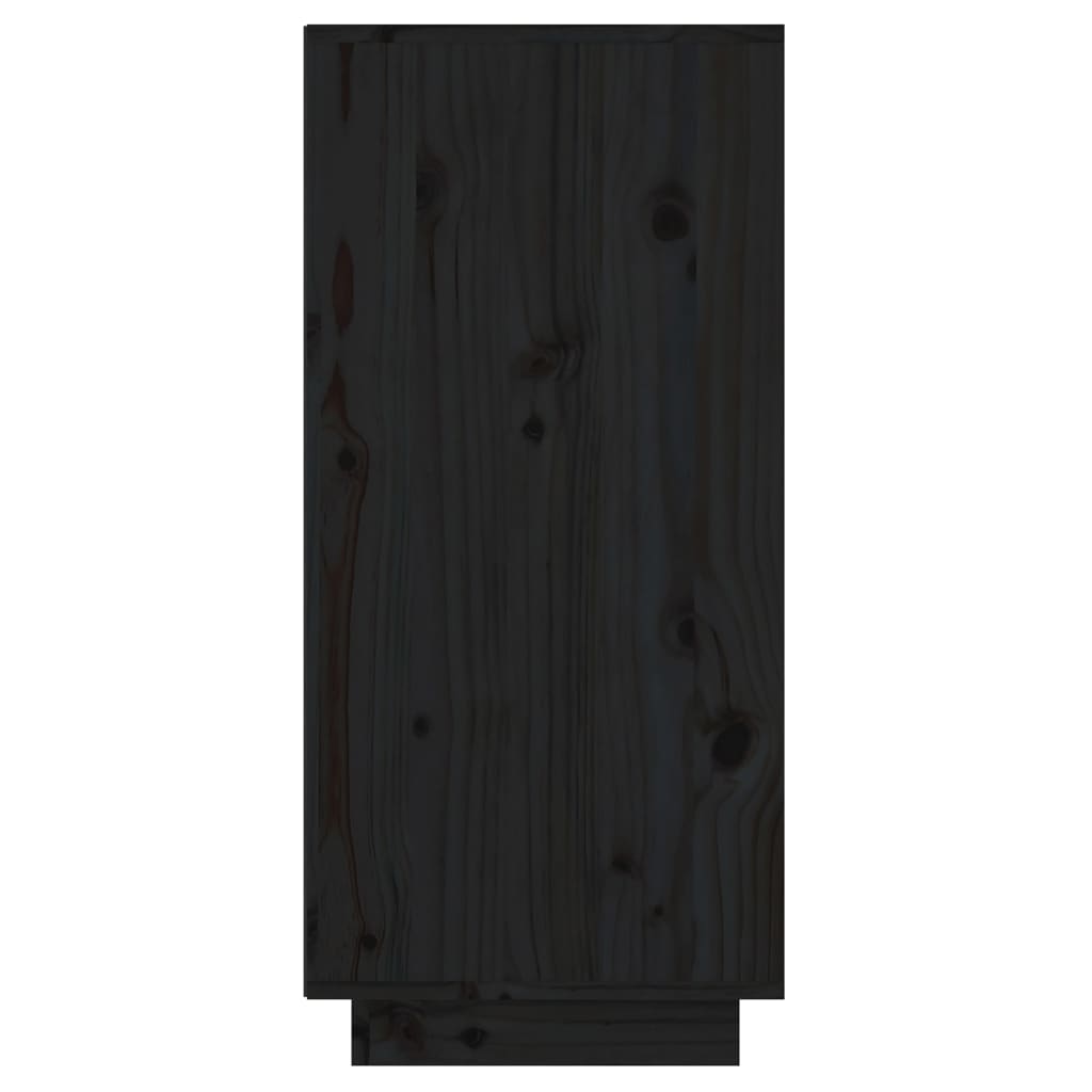 vidaXL Console Cabinet | Black | Solid Pine Wood | Medium | Console Cabinet