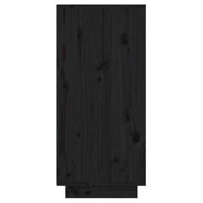 vidaXL Console Cabinet | Black | Solid Pine Wood | Medium | Console Cabinet