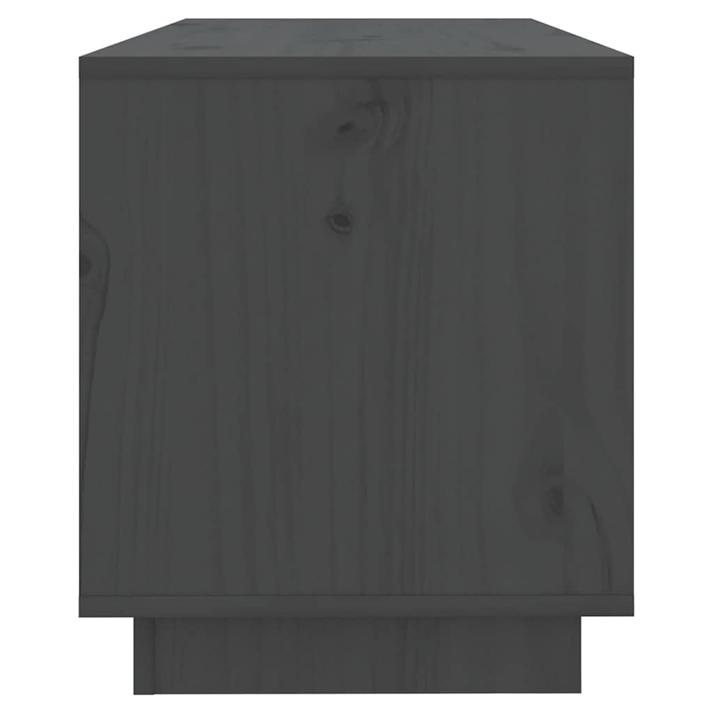 vidaXL TV Cabinet Grey 74x34x40 cm Solid Wood Pine