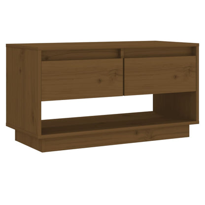 813842 vidaXL TV Cabinet Honey Brown 74x34x40 cm Solid Wood Pine