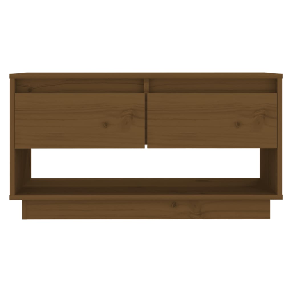 813842 vidaXL TV Cabinet Honey Brown 74x34x40 cm Solid Wood Pine