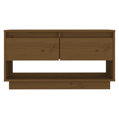 813842 vidaXL TV Cabinet Honey Brown 74x34x40 cm Solid Wood Pine