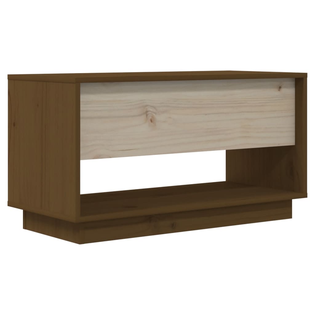 vidaXL TV Cabinet Honey Brown 74x34x40 cm Solid Wood Pine