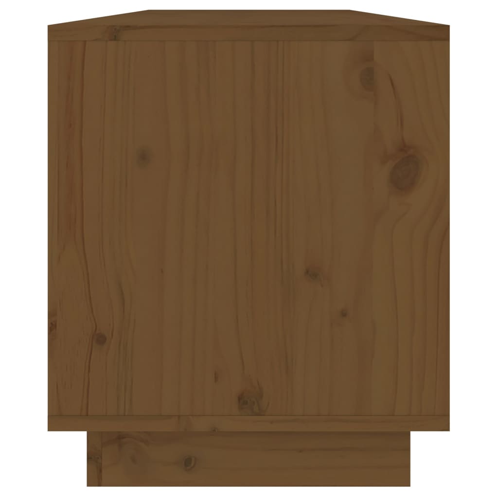 vidaXL TV Cabinet Honey Brown 110.5x34x40 cm Solid Wood Pine
