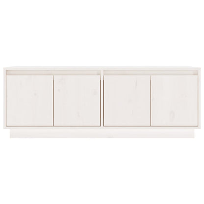 vidaXL TV Cabinet White 110x34x40 cm Solid Wood Pine