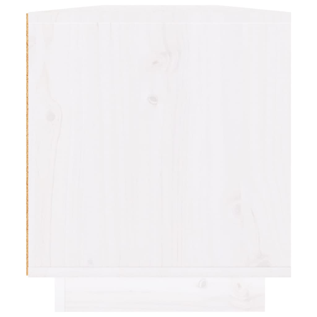 vidaXL TV Cabinet White 110x34x40 cm Solid Wood Pine