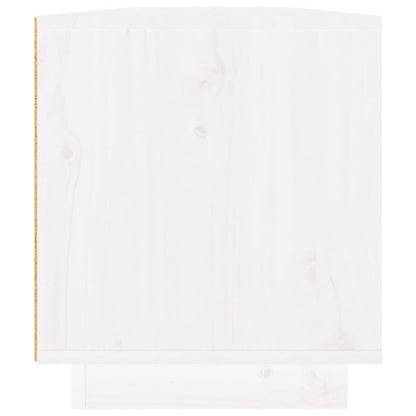 vidaXL TV Cabinet White 110x34x40 cm Solid Wood Pine