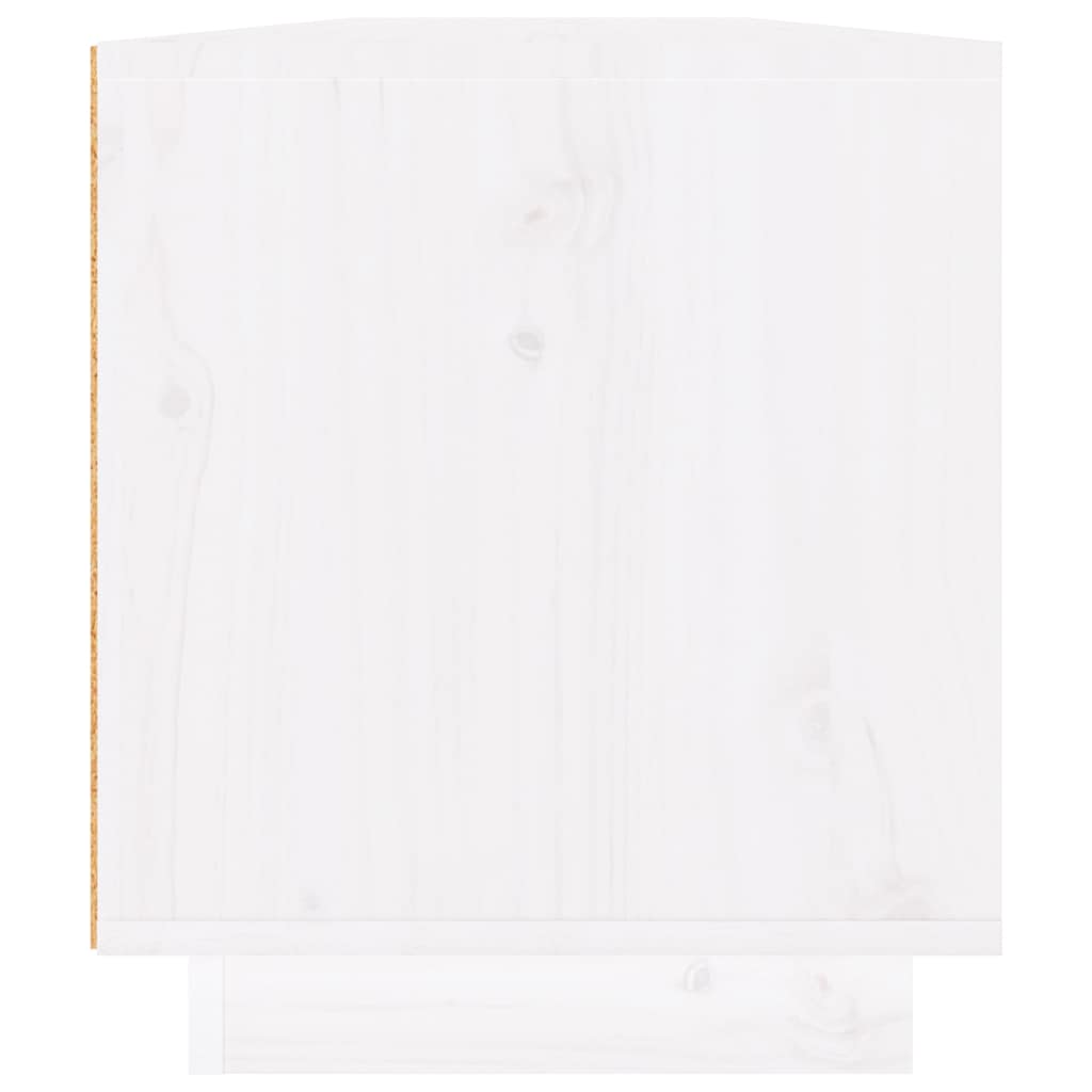 vidaXL TV Cabinet White 110x34x40 cm Solid Wood Pine