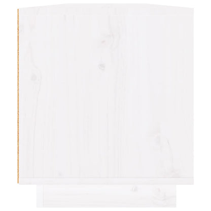 vidaXL TV Cabinet White 110x34x40 cm Solid Wood Pine