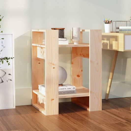813854 vidaXL Book Cabinet/Room Divider 41x35x57 cm Solid Wood Pine