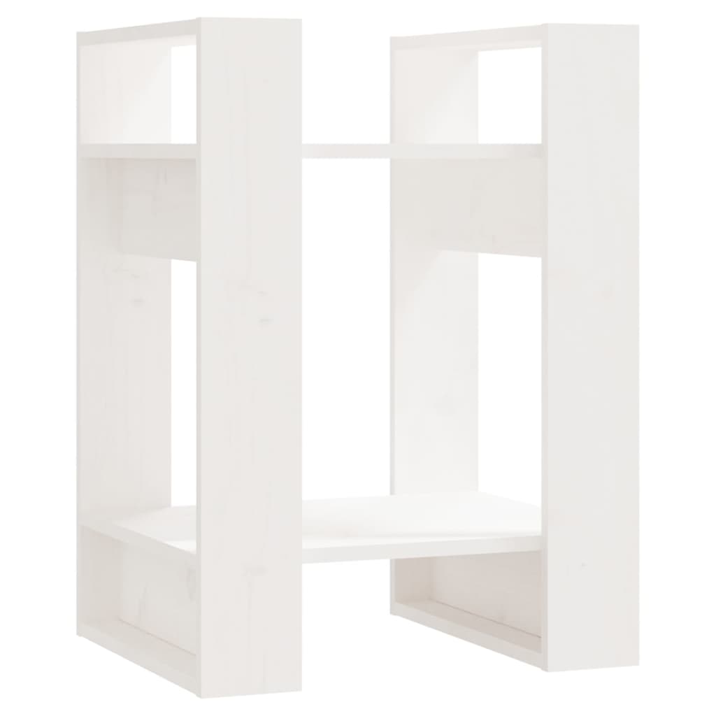 vidaXL Book Cabinet/Room Divider White 41x35x57 cm Solid Wood Pine