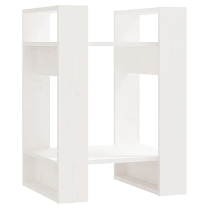 vidaXL Book Cabinet/Room Divider White 41x35x57 cm Solid Wood Pine