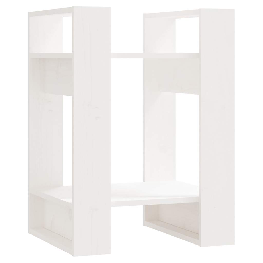 vidaXL Book Cabinet/Room Divider White 41x35x57 cm Solid Wood Pine