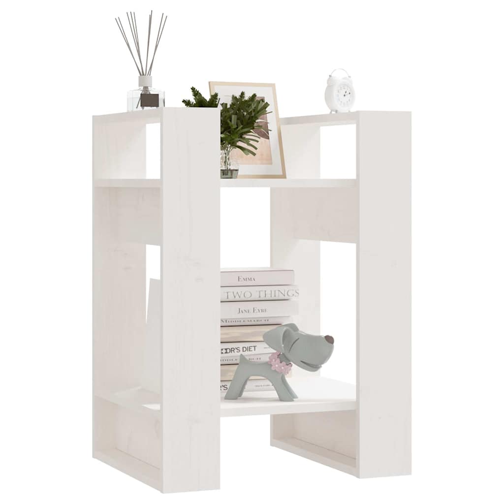 vidaXL Book Cabinet/Room Divider White 41x35x57 cm Solid Wood Pine