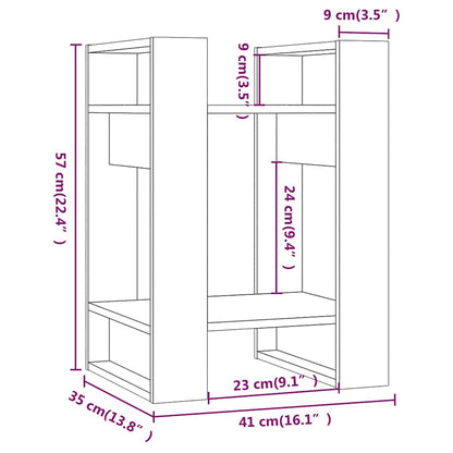 vidaXL Book Cabinet/Room Divider White 41x35x57 cm Solid Wood Pine