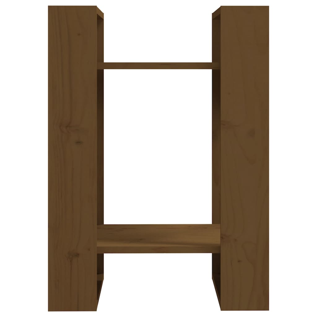 vidaXL Book Cabinet/Room Divider Honey Brown 41x35x57 cm Solid Wood Pine