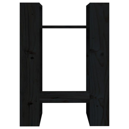 vidaXL Book Cabinet/Room Divider Black 41x35x57 cm Solid Wood Pine