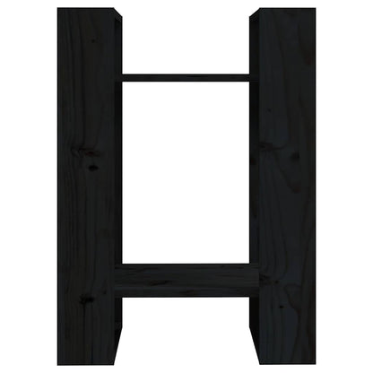 vidaXL Book Cabinet/Room Divider Black 41x35x57 cm Solid Wood Pine