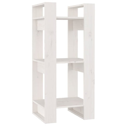 813860 vidaXL Book Cabinet/Room Divider White 41x35x91 cm Solid Wood Pine