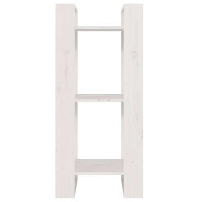 813860 vidaXL Book Cabinet/Room Divider White 41x35x91 cm Solid Wood Pine