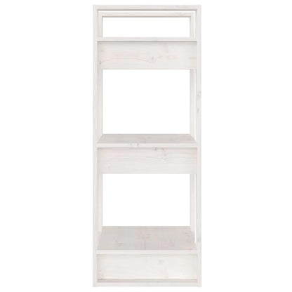 813860 vidaXL Book Cabinet/Room Divider White 41x35x91 cm Solid Wood Pine