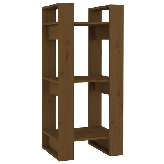 vidaXL Book Cabinet/Room Divider Honey Brown 41x35x91 cm Solid Wood