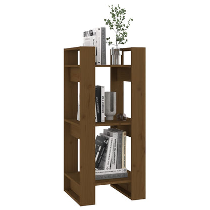 vidaXL Book Cabinet/Room Divider Honey Brown 41x35x91 cm Solid Wood