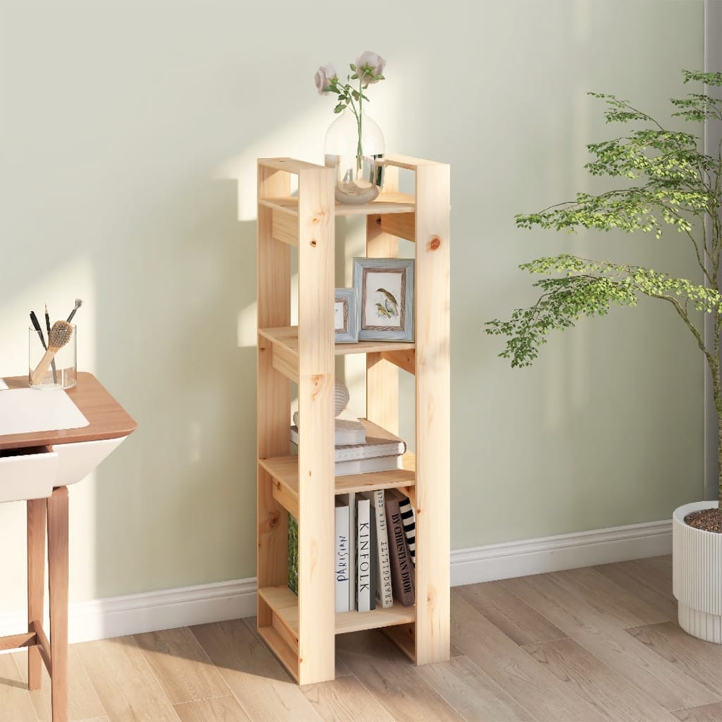 vidaXL Book Cabinet/Room Divider 41x35x125 cm Solid Wood Pine